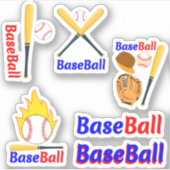 野球選手のステッカーパックデカール シール (正面)