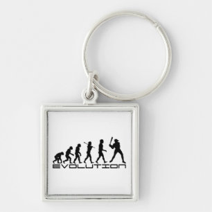 野球選手のスポーツの進化の芸術 キーホルダー