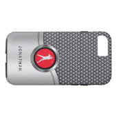 野球選手のスポーティなメタリックな表情と名前 Case-Mate iPhoneケース (裏面(横))