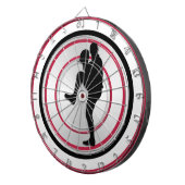 野球選手のピッチャーがワインドアップ ダーツボード (正面右)