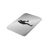 野球選手のピッチャーがワインドアップ バスマット (アングル)