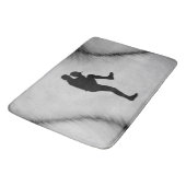 野球選手のピッチャーがワインドアップ バスマット (アングル)