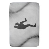 野球選手のピッチャーがワインドアップ バスマット (正面縦)