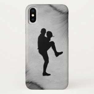 野球選手のピッチャーがワインドアップ iPhone X ケース