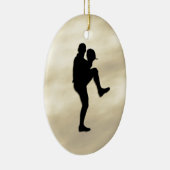 野球選手のピッチャー・ウィンドアップ セラミックオーナメント (右)