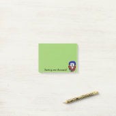 野球選手のフクロウ ポストイット (デスク上)