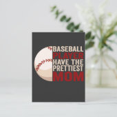 野球選手のママが一番かわいい 面白いスポーツママ ポストカード (スタンド正面)