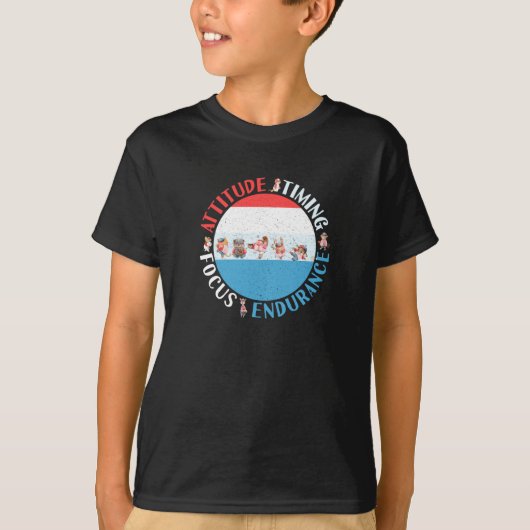 野球選手のメンタル - 赤 白 青 Tシャツ (正面)