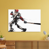 野球選手の保持こうもり、側面 キャンバスプリント (インサイチュ (リビング))