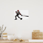 野球選手の保持こうもり、側面 ポスター (キッチン)