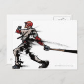 野球選手の保有物のこうもり、側面図 ポストカード (正面/裏面)