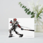 野球選手の保有物のこうもり、側面図 ポストカード (スタンド正面)