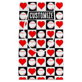 野球選手の名前または文字スポパーソナライズされたーツ スモールペーパーバッグ (正面)