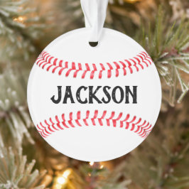 野球選手の名前をカスタムするパーソナライズされたクリスマス オーナメント
