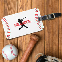 野球選手の名前スポーツ付きシルエットバッグ