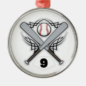 野球選手の均一第9 メタルオーナメント (正面)