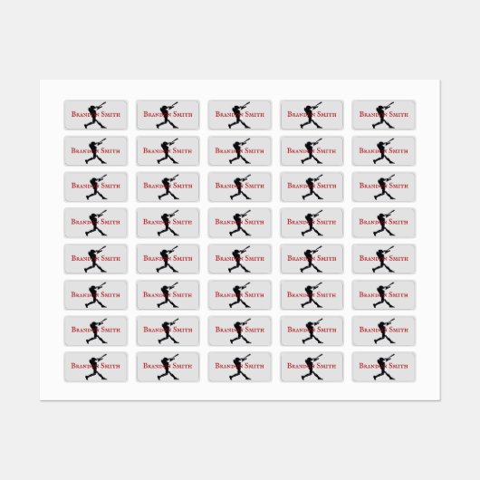 野球選手の打者の名前のラベル ラベル (シート)