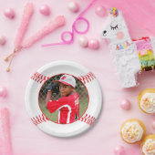 野球選手の誕生日パーティーカスタムの写真 ペーパープレート (パーティー)