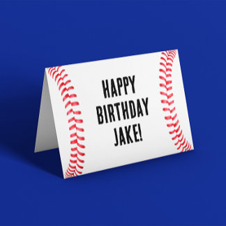 野球選手の誕生日パーティーカスタムメッセージ カード