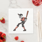 野球選手の野球骨格デザイン スタンダードランチョンナプキン (インサイチュ)