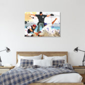 野球選手はホームプレート キャンバスプリント (インサイチュ (寝室))