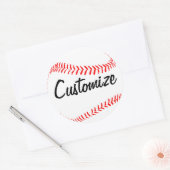 野球選手またはチームカスタム文字スポーツパーティー ラウンドシール (封筒)