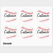 野球選手またはチームカスタム文字スポーツパーティー ラウンドシール (シート)