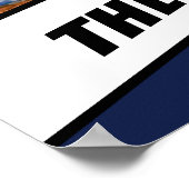 野球選手カスタムのギフト白黒 ポスター (角)