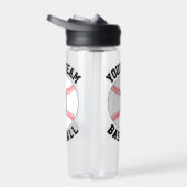 野球選手カスタムのチーム名とジャージー番号 ウォーターボトル (右面)