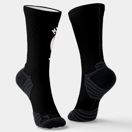 野球選手カスタムのチーム名とナンバースポーツ ソックス (傾斜あり)