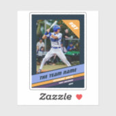 野球選手カスタムギフトダークブルーイエロー シール (シート)