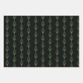 野球選手クリスマスツリー ラッピングペーパーシート (正面2)