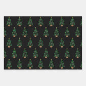 野球選手クリスマスツリー ラッピングペーパーシート (正面)