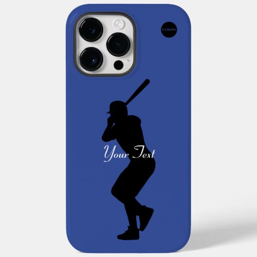 野球選手グラフィック&あなたの名前HAMbyWG Case-Mate iPhoneケース (裏面)