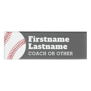 野球選手コーチまたは先生-モダンスケッチ 名札