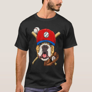 野球選手コーチアメリカン・ブルドッグ投手C Tシャツ