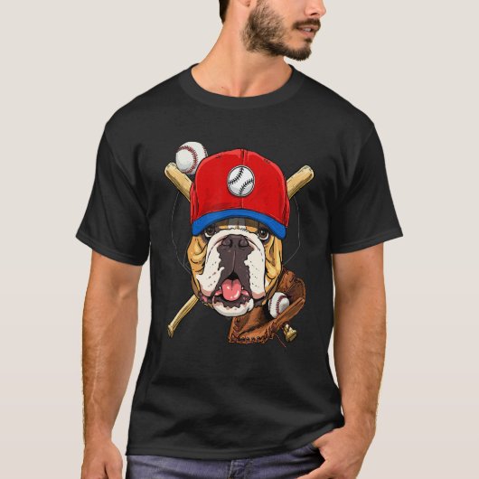 野球選手コーチアメリカン・ブルドッグ投手C Tシャツ (正面)