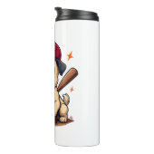 野球選手コーチパグ犬の恋人パグ母 タンブラー (回転右)