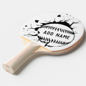 野球選手コーチ – はっきりしたモダンスケッチ 卓球ラケット (正面アングル)