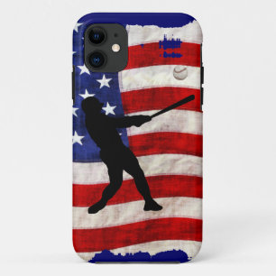 野球選手スポーツボールゲーム米国国旗 iPhone 11 ケース