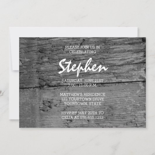 野球選手スポーツ素朴写真卒業 招待状 (裏面)