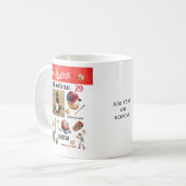 野球選手ソフトボーパーソナライズされたルの写真と名前 コーヒーマグカップ (正面左)