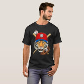 野球選手タイガー投手捕手野球部 Tシャツ (正面フル)