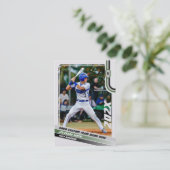 野球選手トレーディングカードカスタムグリーングレー コーリングカード (スタンド正面)