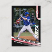 野球選手トレーディングカード カスタム 赤色 ギフト コーリングカード (正面)