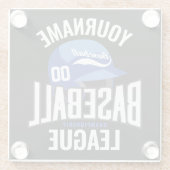 野球選手パーソナライズされた名チームチャンクラブ ガラスコースター (裏面)