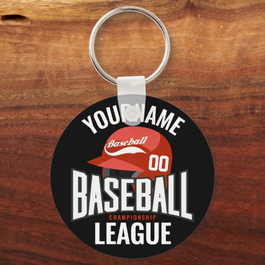 野球選手パーソナライズされた名チームチャンクラブ キーホルダー (正面)