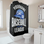 野球選手パーソナライズされた名チームチャンクラブ シャワーカーテン (インサイチュ)