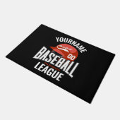 野球選手パーソナライズされた名チームチャンクラブ ドアマット (アングル)