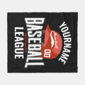 野球選手パーソナライズされた名チームチャンクラブ フリースブランケット (正面(横))